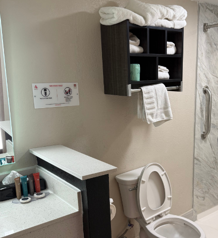 Complimentary toiletries provided in Lx Hotel bathroom