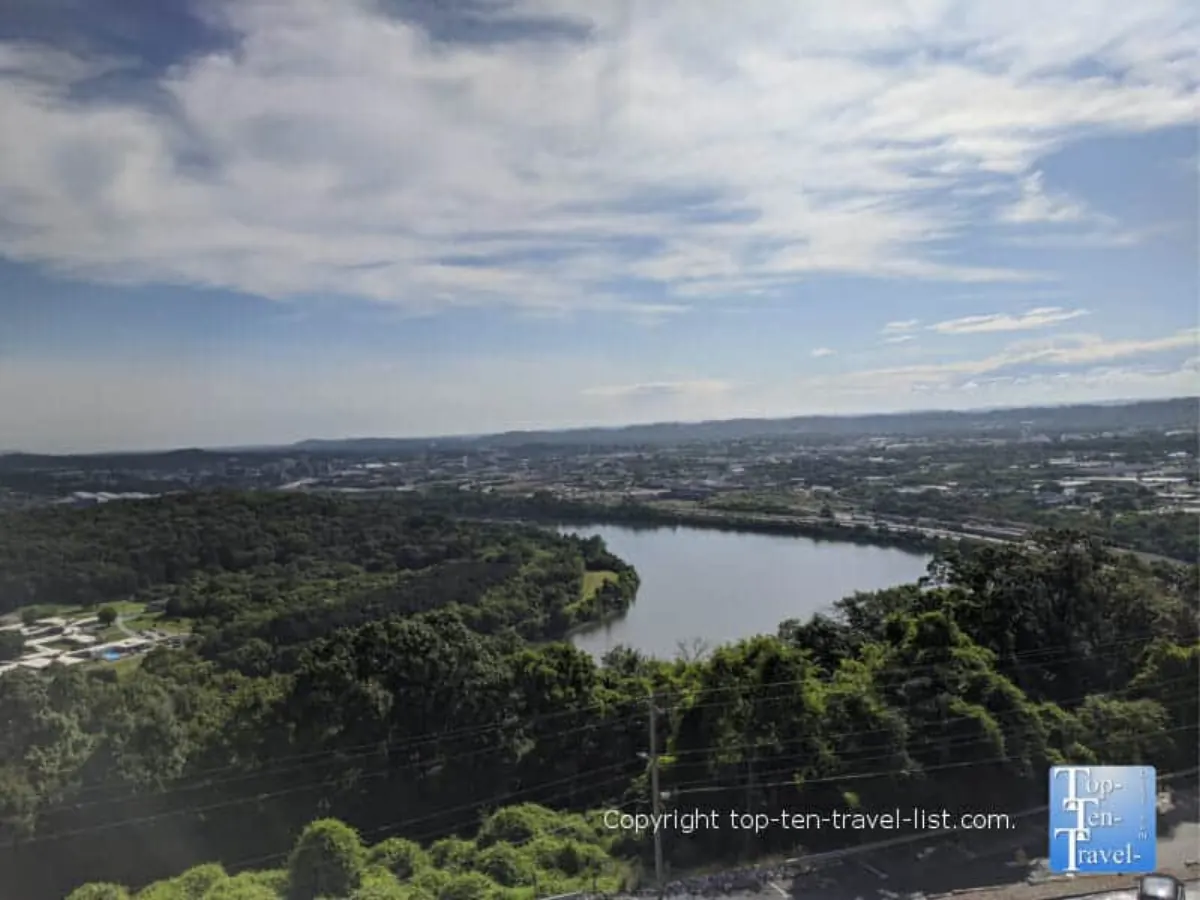 Tennessee River view from Lookout Mountain in Chattanooga TN