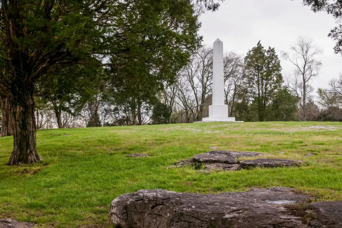 Stones River National Battlefield monument in Murfreesboro TN